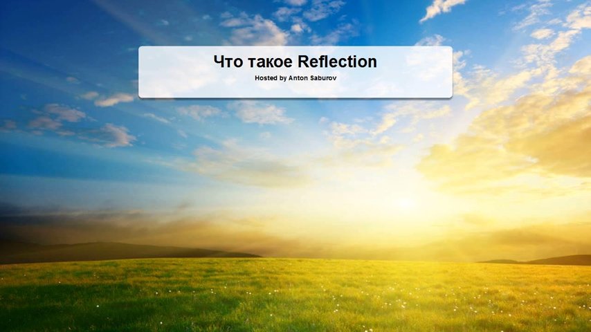 Что такое Reflection