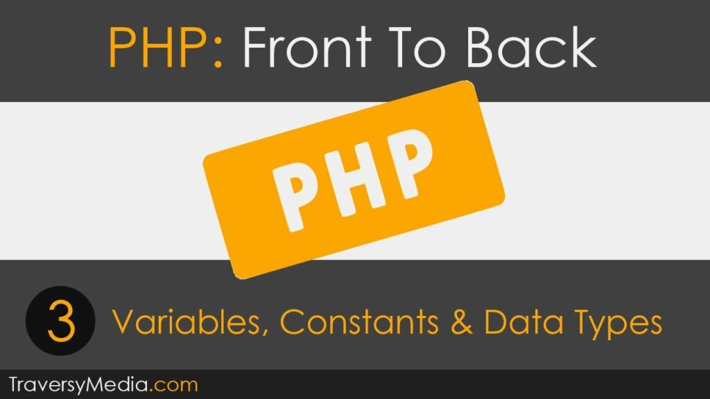 PHP Front To Back [Part 3] — Variables, Constants & Data Types